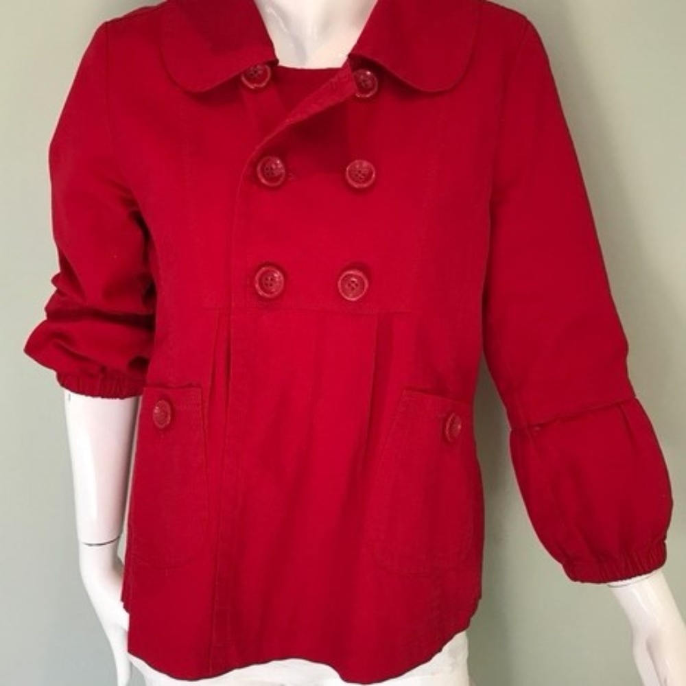 🌹SOLD / RED TULLE Original Clothing Jacket - Picture 1 of 4